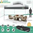 thumbnail image 6 of SANOPY 10 x 20 ft Pop up Gazebo with Ventilated Double Roof and Mosquito Net, Outdoor Patio Shelter Canopy for Patios, Backyard, Garden and Beach, Light Gray, 6 of 9