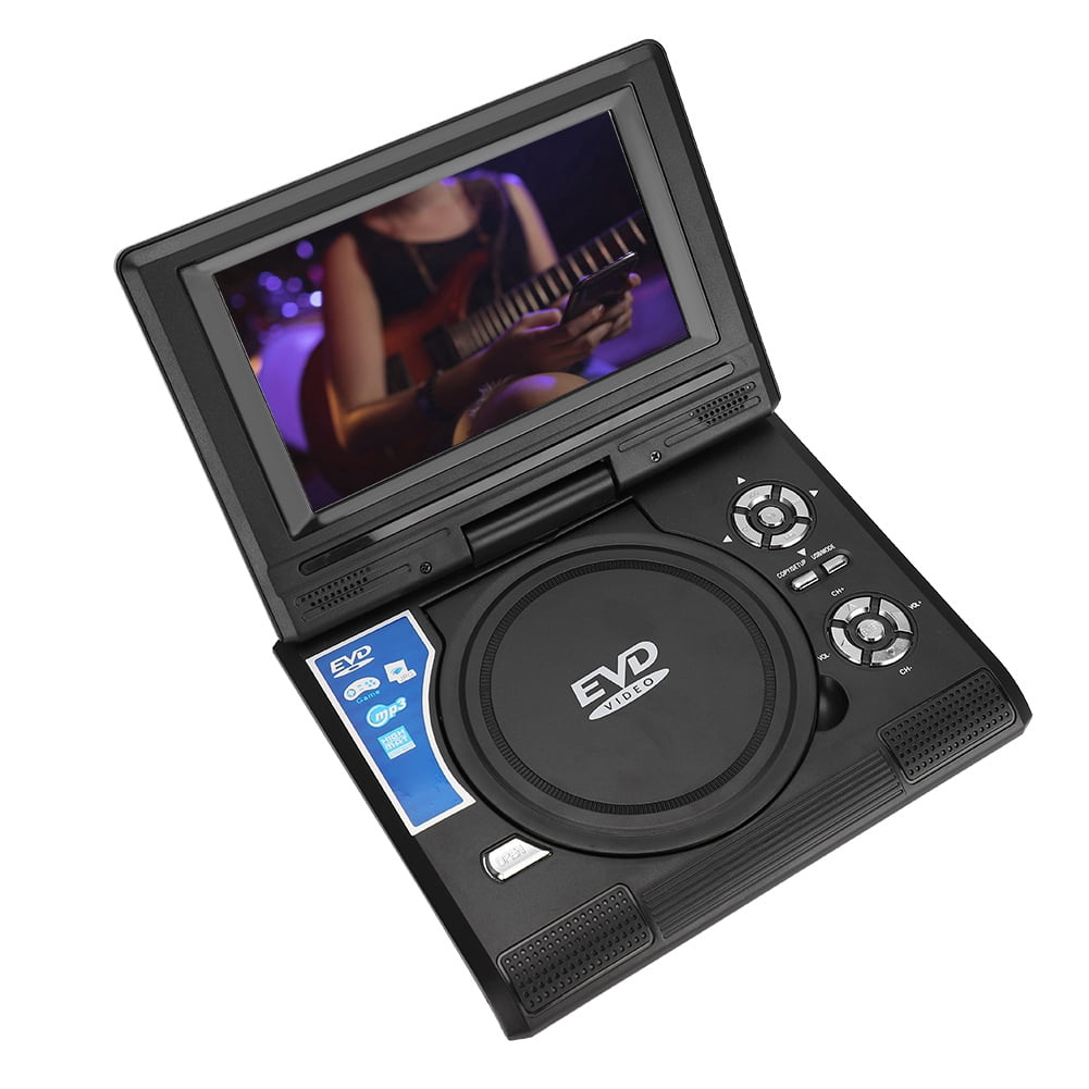 7inch Portable DVD DVD-RW CD CD-R/RW EVD VCD Player with Remote