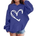 thumbnail image 2 of YunPes Boys Girls Heart Hooded Sweatshirts Comfy Oversized Fleece Pullover Sweatshirt Kids Fall Winter Long Sleeve Trendy Hoodies, 2 of 4