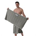 thumbnail image 4 of Colevkie 2 Pieces Bath Wrap Set for Men Soft Absorbent Bath Towel & Shower Skirt Quick Drying Beach Towel Bath Skirt Adjustable for Bathroom Sauna Hotel Home Use, 4 of 7
