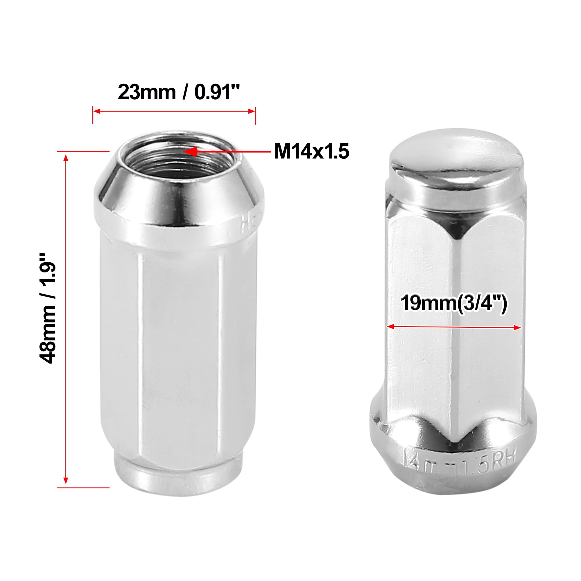 M14x1.5 Lug Nuts with Cone Seat， 3/4