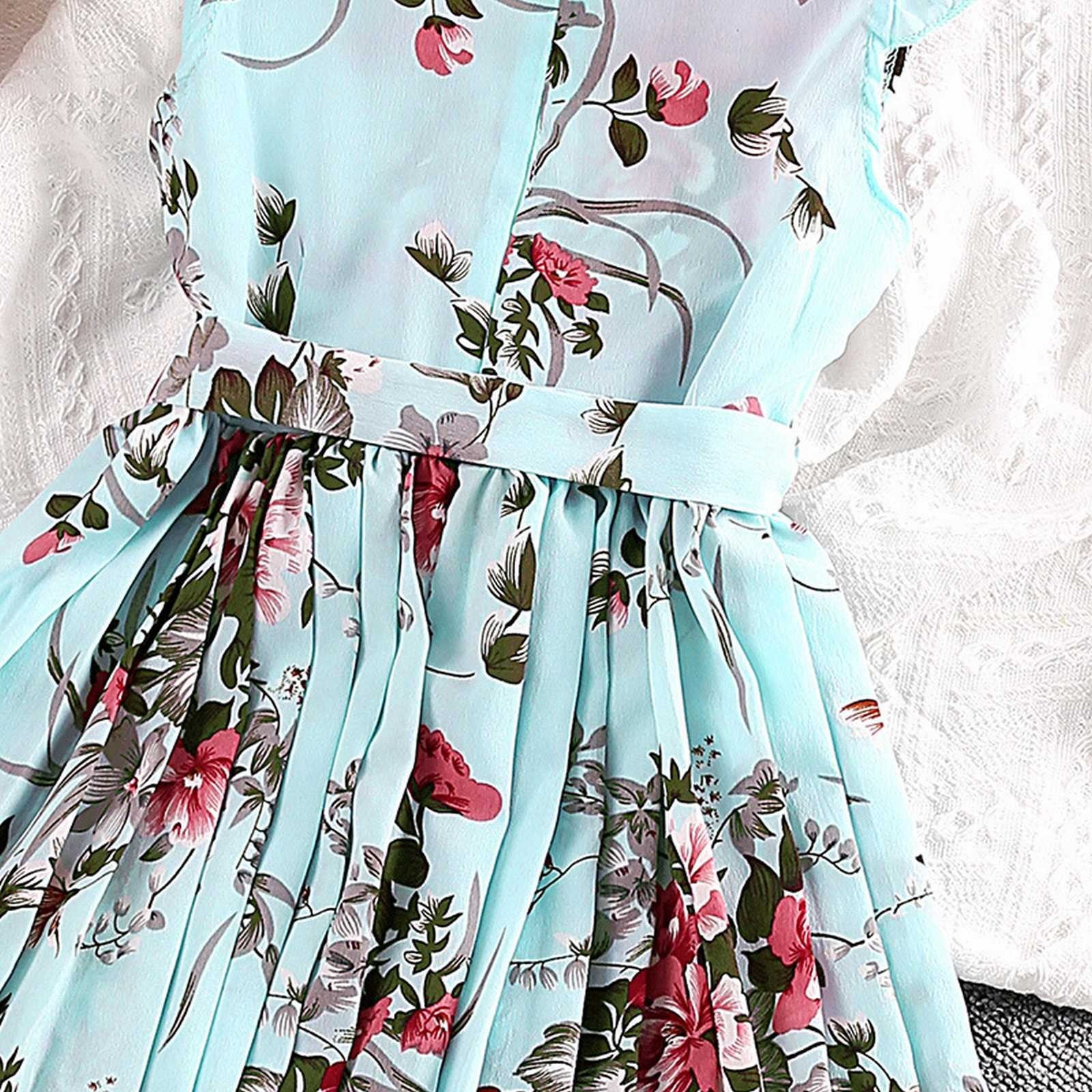 Girls Casual Dress for Girls Summer Flower Print Neck Sleeveless Flowy  Pleated Dress for Everyday Wear - Walmart.ca