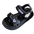 thumbnail image 2 of Girls' Sandals, Open Toed Princess Flat Sandals, Summer Beach Soft Soled Sandals, Children/Toddlers, 2 of 6