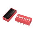 thumbnail image 2 of 10pcs DIP Switch 2 Row 16 Terminals 8 Positions Sliding Switch 2.54mm Pitch, 2 of 4