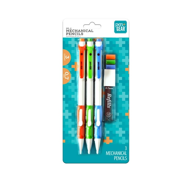 Pen + Gear 2 Mechanical Pencils With Refills, Side Advance, 0.7 mm, 3