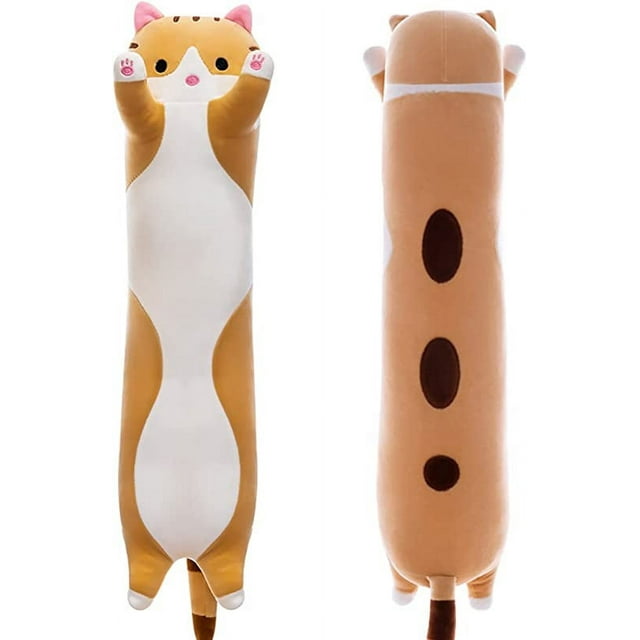 Long Cat Plush Pillow, Cat Stuffed Animals Body Pillow Long Throw Sleeping Pillo