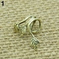 thumbnail image 3 of Yesbay 1Pc Vintage Alloy Ear Stud Leaf Design Earring Ear Cuff Clip Ear Ring Jewelry-Silver, 3 of 7