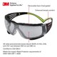 thumbnail image 4 of 3M anteojos de seguridad, SecureFit, ANSI Z87, interior/exterior, antiara&ntilde;azos, lente de espejo, marco verde/negro, junta de espuma extra&iacute;ble, patillas flexibles, 4 of 4