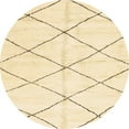 thumbnail image 1 of Ahgly Company Indoor Round Abstract Yellow Solid Area Rugs, 8' Round, 1 of 6