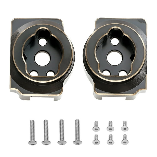 Graflsoa Brass Rear Axle C Block Weight for Traxxas TRX4 RC Car - Black & Gold, 2-Piece Set with Screws