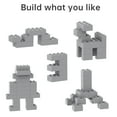 thumbnail image 5 of Ttehgb Toy Classic Bulk Brick Block 2X4 Ladrillo De Construcción De 200 Piezas Gris Claro Compatible con Piezas Y Piezas 3001 Juego De Juego Creativo - Compatible con Las Principales Marcas(Color:Gris, 5 of 5