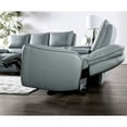 thumbnail image 3 of Furniture of America Larchvale Transitional Adult Leather Indoor Power Reclining Loveseat with USB Port, Pale Blue, 3 of 8