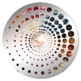thumbnail image 2 of Designart "Eclectic Collage of Multicolor Zinnias I" Zinnias Spiral Dot Round Wall Mirror - Floral Oval Printed Decorative Mirror - Multiple Color Options, 2 of 5