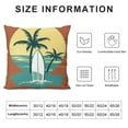 thumbnail image 5 of COMIO Sport Passion Surfing Vintage Surfboard Sunset Palm Tree Ocean Wave Summer Beach Throw Pillow Cover,Pillowcase,Surfing Gifts,Gifts for Sport Lovers,Coastal Beach House Decor, 5 of 5