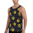 thumbnail image 2 of Logiee Sunflowers Print Men's Workout Tank Top,Quick Dry Workout Tank Top,Gym Muscle Tee,Fitness Bodybuilding Sleeveless T Shirt-4X-Large, 2 of 7