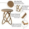 thumbnail image 2 of COZAYH Farmhouse End Table Round Wood Side Table Rustic Plant Stand for Living Room, Office, Walnut, 2 of 8