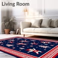 thumbnail image 2 of ODIKA 4'x6' Machine Washable Non-Slip Area Rug, Charming Nordic Noel Floor Protection With Whimsical Folklore Designs High Traffic Rug, Blue, 621791, 2 of 7