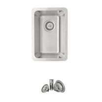 Stylish Dual Mount 12 ½" Stainless Steel Single Bowl Kitchen Sink with Strainer S-409T