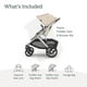 thumbnail image 2 of UPPAbaby Vista V3 Stroller - Full-Size Single-to-Double Stroller System - Toddler Seat, Bug Shield, Rain Shield, and Storage Bag Included - Declan (Oat Mélange/Silver Frame/Chestnut Leather), 2 of 5
