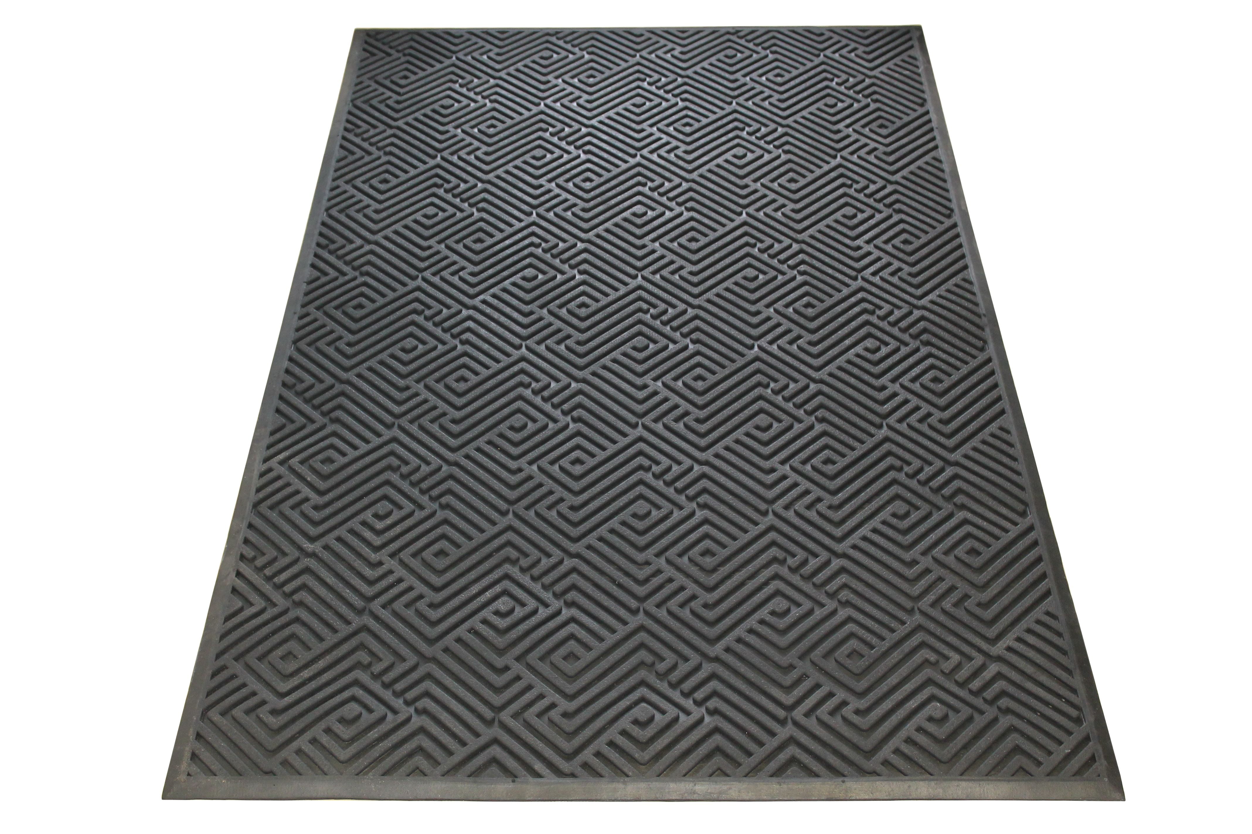 A1HC Maze Design Natural Rubber 36 In. X 60 In. Commercial/Residential Scraper Doormat with