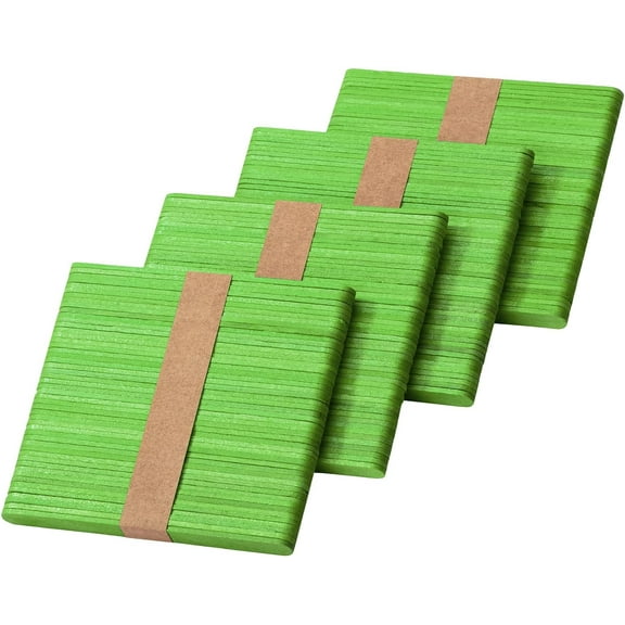 Mr. Pen- Craft Sticks, 200 Pack, 4.5 Inch, Green Popsicle Stick, Popsicle Sticks for Crafts, Wood Sticks, Sticks for Crafting, Wax Sticks, Popsicle Stick Crafts for Kids, Wooden Sticks for Crafts