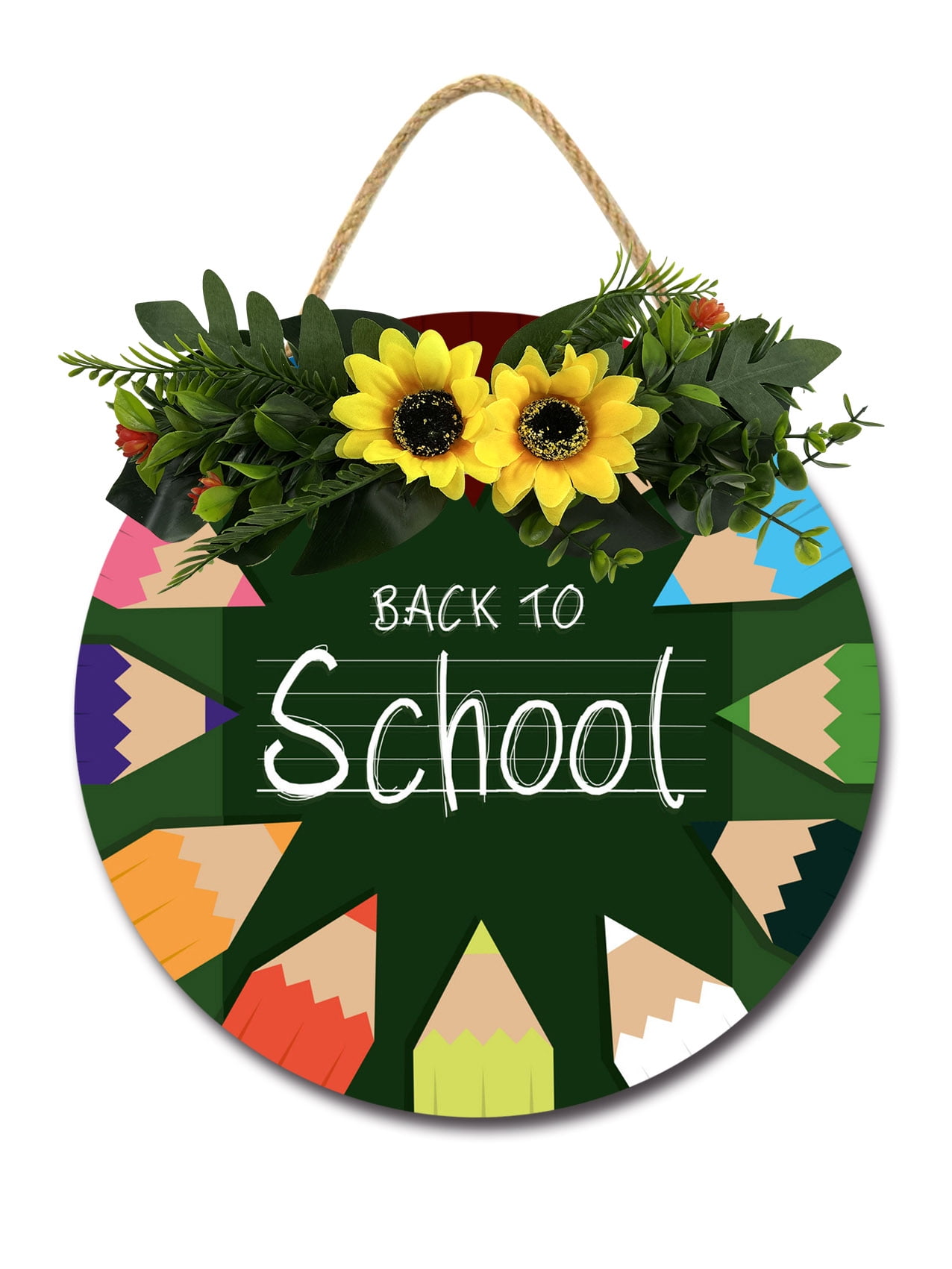 Eveokoki Back To School Door Sign Classroom Door Hanger Back to School