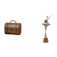 thumbnail image 1 of Estuche organizador de joyas,Organizador de joyas de madera para mujeres,hombres y niñas,Caja de almacenamiento decorativa con tapa abatible para guardar objetos pequeños.,estatua de, 1 of 8