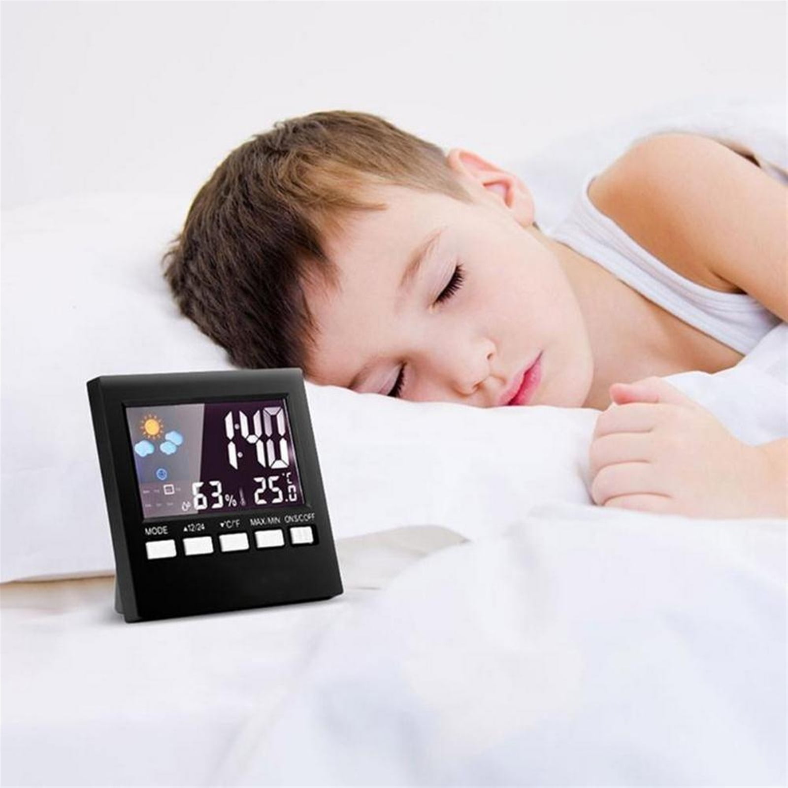 LCD Digital Thermometer Weather Station Clock Alarm Clock Calendar Room Home Hygrometer Termometer Temperature Humidity Meter