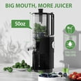 thumbnail image 4 of Cold Press Juicer, 350W Masticating Juicer with 5.4" Large Feed Chute Fit Whole Fruits & Vegetables, Cold Press Electric Juicer Machines with High Juice Yield, Easy to Clean, BPA Exclude-Black., 4 of 5