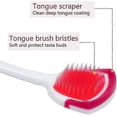 thumbnail image 2 of Tongue Scraper, 4 Pack Tongue Cleaner Brushes for Reduce Bad Breath and Maintain Mouth Health 4 Colors (Blue, Green, Red, Orange), 2 of 4