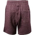 thumbnail image 3 of ProGo USA Men’s Shorts – Classic Fleece Workout Shorts - Men Shorts Casual with Elastic Waist (Marled Burgundy, X-Small), 3 of 7