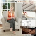 thumbnail image 4 of TrumanPick Linen Accent Chairs Upholstered Armchair with Nail-Head Trim Cozy Arm Chair for Living Room Bedroom,Beige, 4 of 6