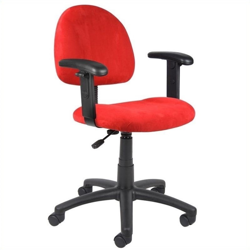 Boss Office S Microfiber Deluxe Posture Chair In Red