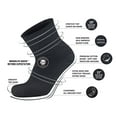 thumbnail image 4 of 4 pairs Extra Wide Diabetic Cotton Socks, Quarter/Over-the-Ankle Health Socks (2 Pairs White and 2 pairs Black, Size 11-16), 4 of 4