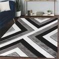 thumbnail image 2 of MDA Home Santorini Black/Gray Shag Polyester Area Rug - 5' x 7', 2 of 4
