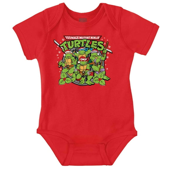TMNT Ninja Turtle Xmas Cartoon Baby Romper Boys or Girls