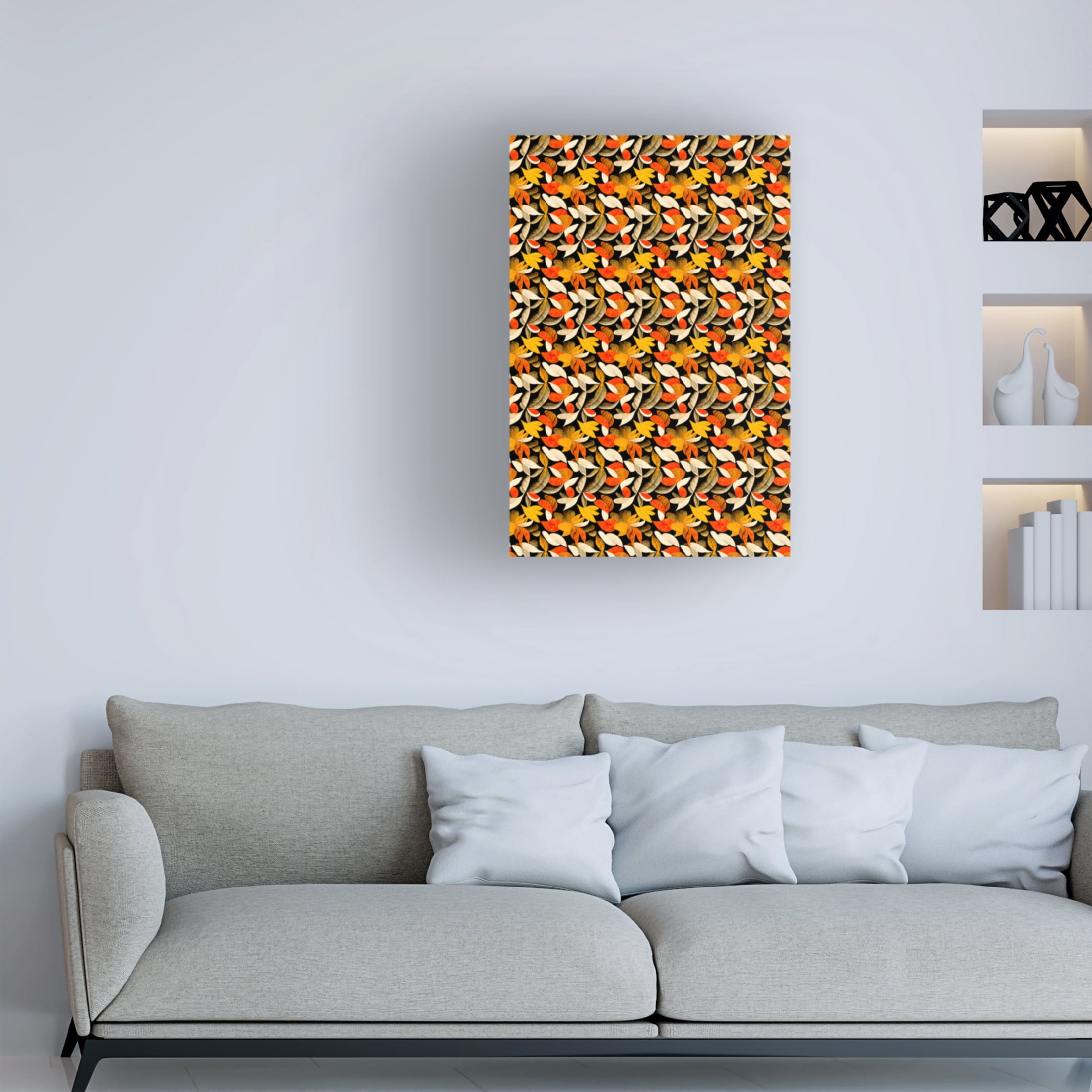Canvas Wall Art - Treechild 'Autumn Pattern' Wall Art for Living Room, Bedroom, or Office D?cor by Trademark Fine Art - 12 x 19 Inches