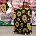 thumbnail image 4 of Black Sunflower Butterfly Pattern Luggage Cover Fashion Suitcase Cover Baggage Covers Fit 25-28 Inch Luggage (Go Travel), 4 of 5