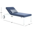 thumbnail image 3 of SAFAVIEH Yves Outdoor Sun Lounger, Navy/White, 3 of 12
