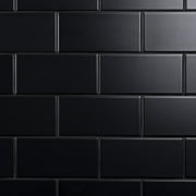 SomerTile Crown Heights 3"x 6" Matte Black Ceramic Wall Tile (6.03 Sq.Ft / Case)