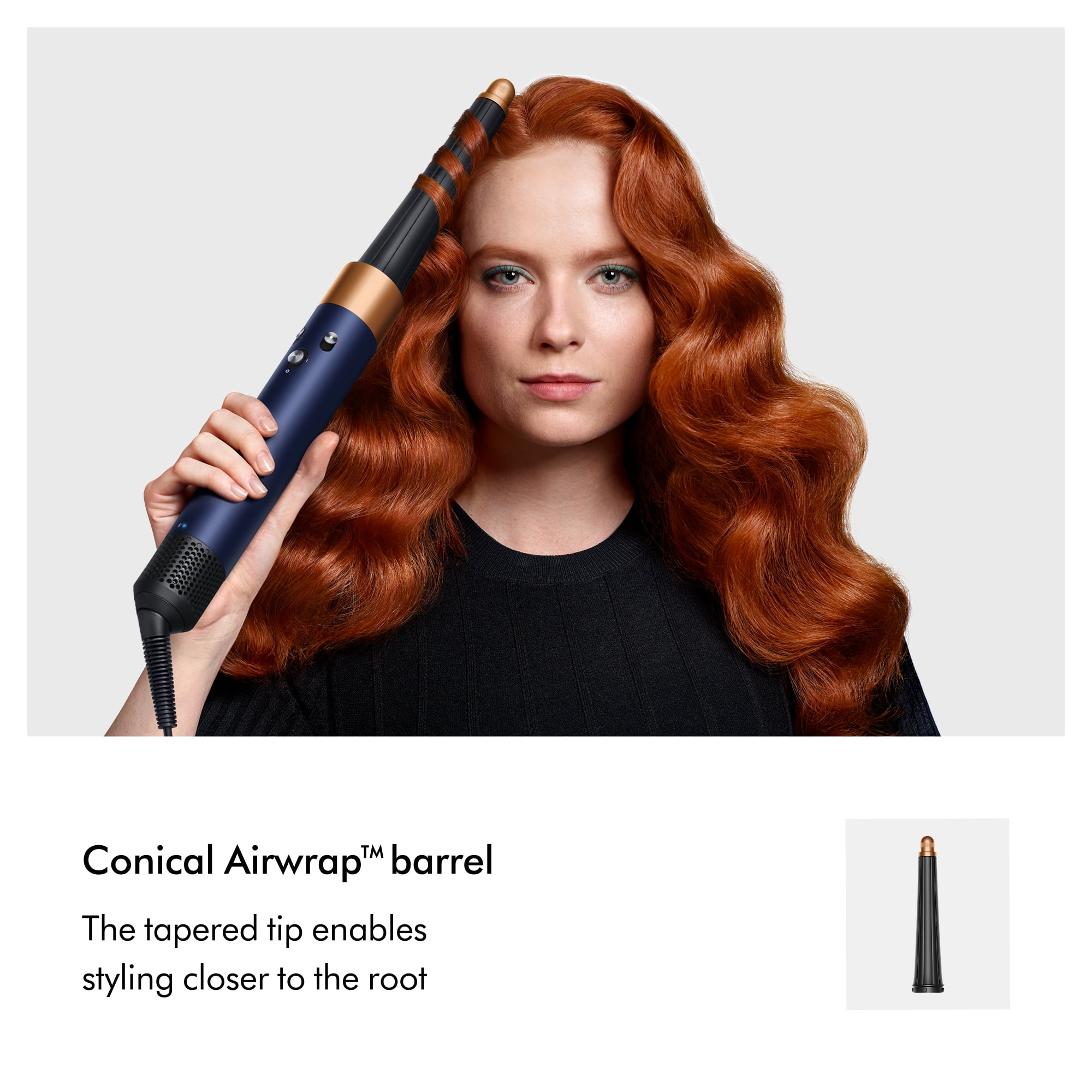 Restored Premium Dyson Airwrap i.d.™ multi-styler Straight+Wavy | Prussian Blue/Rich Copper (Refurbished)