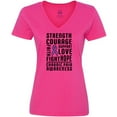 thumbnail image 3 of Inktastic Chronic Pain Awareness Strength Courage and Support Women's V-Neck T-Shirt, 3 of 5