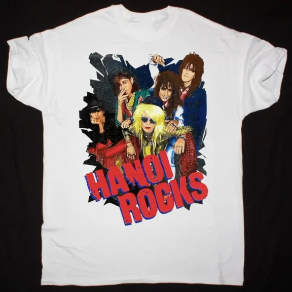 HANOI ROCKS Band Heavy Cotton White All Size Unisex Shirt DI157