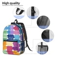 thumbnail image 5 of 17in Backpack With Pocket Adjustable Shoulder Strap Large Capacity Zipper Opening And Closing Double Pull Head Zipper For Work Travel Sports Aliceblue Colorful Houndstooth Hand-Drawn Sketch_1, 5 of 8