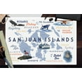 thumbnail image 2 of San Juan Islands, Washington, Typography and Icons with Sailboat (12x18 Wall Art Poster, Room Decor), 2 of 3