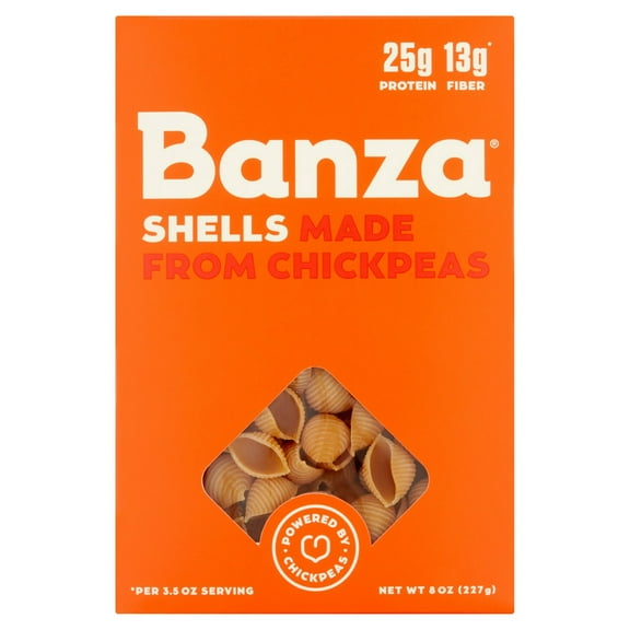 Banza Shells Made from Chickpeas Pasta, 8 oz, 6 pack