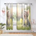 thumbnail image 6 of 2 Panels Set Blackout Curtains Thermal Insulated Sun Protection Room Darkening Drapes for Bedroom Cat in The Grass, 6 of 7