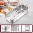 thumbnail image 2 of 2 Pack Large Baking Loaf Pans Set, 12x5 Inch Stainless Steel Bread Pans, Metal Bakeware Set for Meatloaf, Sourdough Bread, Brownies, Healthy & Sturdy, Dishwasher & Oven Safe, 2 of 7