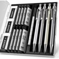 thumbnail image 1 of shiyou-0.9mm Metal Mechanical Pencil Set with Case - 4PCS Fancy Mechanical Pencils, 8 Tubes HB #2 Lead Refills, 3PCS 4B Erasers and 9PCS Eraser Refills, Led Pencils Mechanical for Writing, 1 of 4