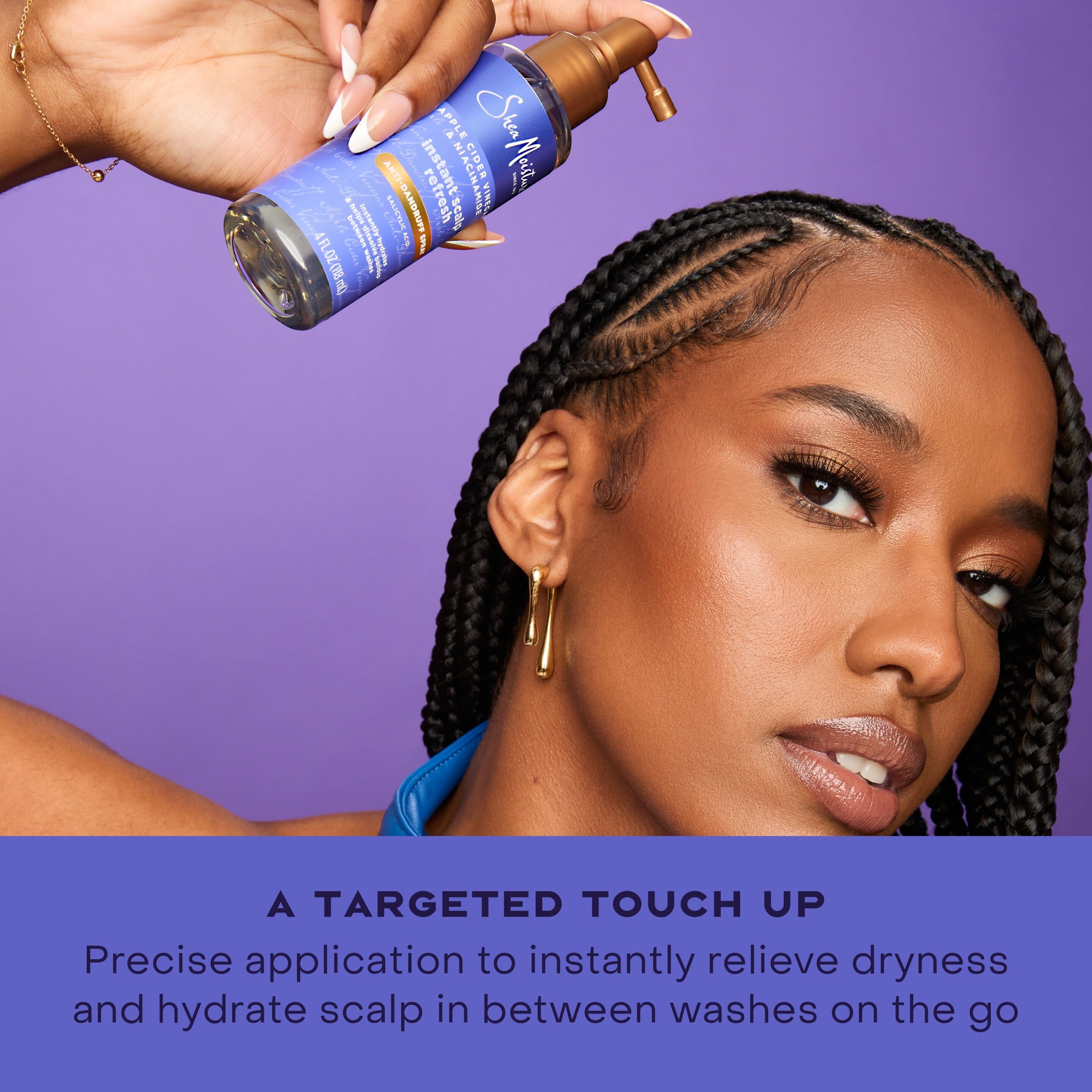SheaMoisture Instant Scalp Refresh Anti-Dandruff Spray with Salicylic Acid and Scalp Repair Technology Hydrates Dry Scalp, Removes Buildup and Controls Itch and Flakes, 4 fl oz